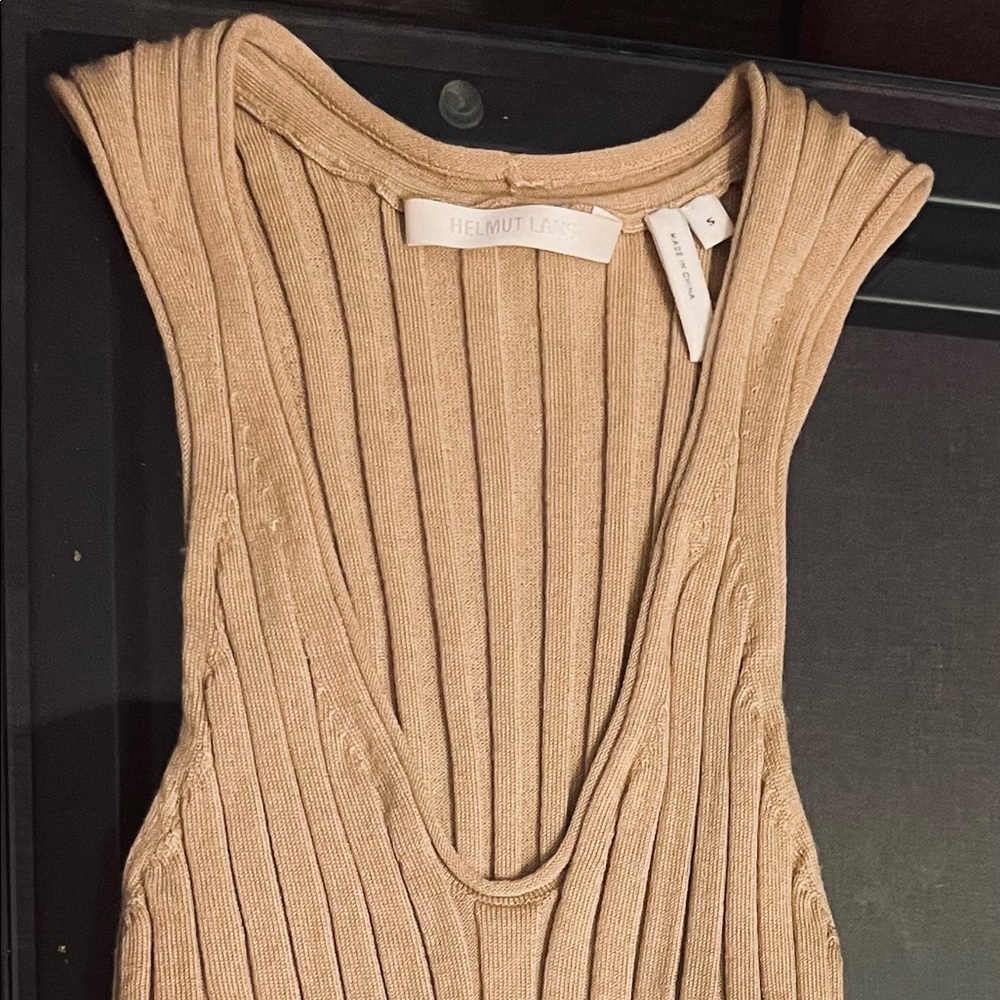 Womens helmet lang shell 100% wool tank